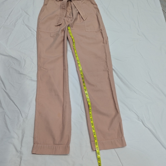 Sandro Paris Blush Pink wide Trousers  38 US sz 6 tie belt high waist button fly - Picture 3 of 12